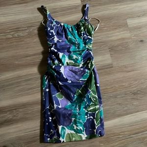 Suzi Chin for Maggy Boutique Womens Sleeveless Dress Floral Multicolor Size 8